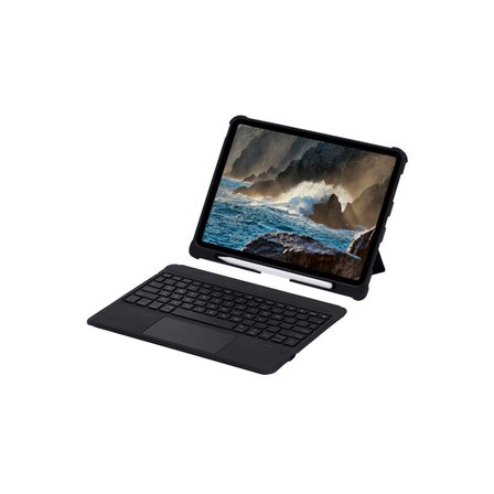 T5209D iPad Pro 12.9 (2021) Kılıf İnter Ledli Klavyeli Tablet Kılıfı - Siyah
