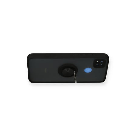 Redmi 9C Kılıf Montreal Yüzüklü Silikon Kapak - Siyah