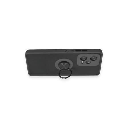 Redmi Note 12 5G Kılıf Montreal Yüzüklü Silikon Kapak - Siyah