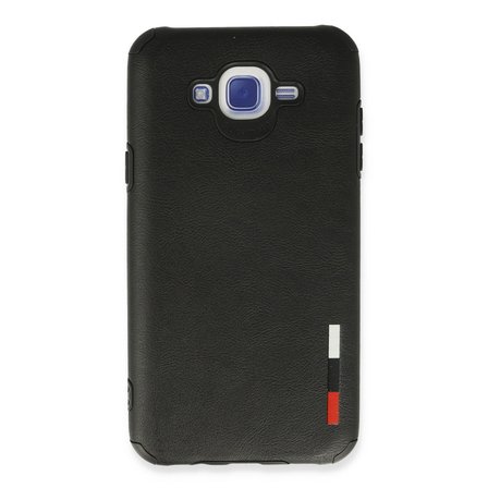 Galaxy J7 Kılıf Loop Deri Silikon - Siyah