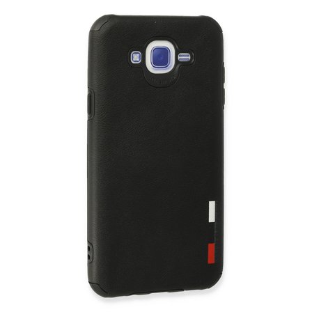 Galaxy J7 Kılıf Loop Deri Silikon - Siyah