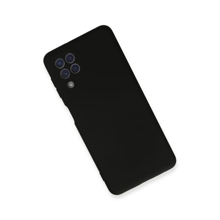 Galaxy A22 Kılıf Nano içi Kadife Silikon - Siyah