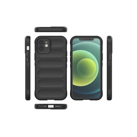 iPhone 12 Kılıf Optimum Silikon - Siyah