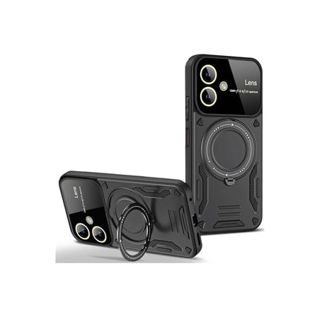 Galaxy A06 Kılıf Joy Lens Standlı Kapak - Siyah