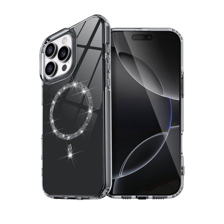 iPhone 14 Pro Max Live Diamond Magsafe Kapak - Siyah