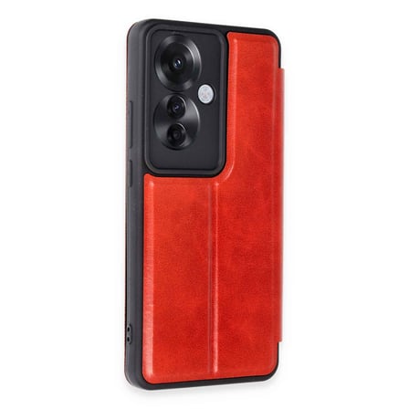 Reno 11F Kılıf Flip Cover - Kırmızı