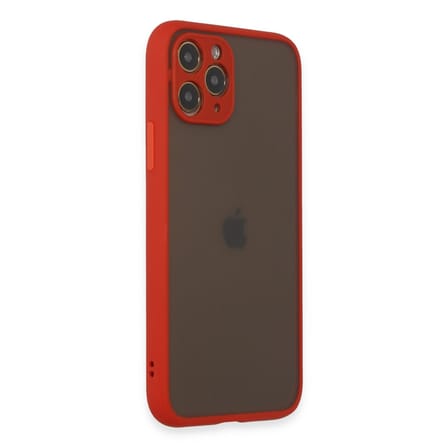 iPhone 11 Pro Kılıf Montreal Silikon Kapak - Kırmızı