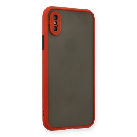 iPhone X Kılıf Montreal Silikon Kapak - Kırmızı