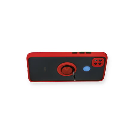 Redmi 9C Kılıf Montreal Yüzüklü Silikon Kapak - Kırmızı