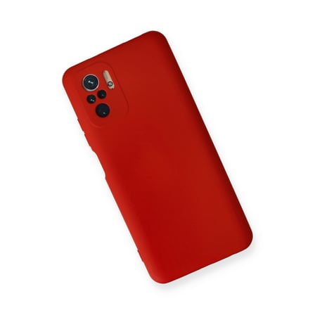 Redmi Note 10 Kılıf Nano içi Kadife Silikon - Kırmızı