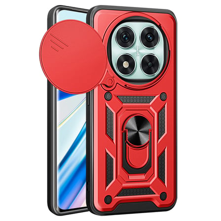 Redmi Note 14 Pro 4G Kılıf Pars Lens Yüzüklü Silikon - Kırmızı