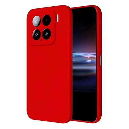 Mi 15 Kılıf Nano içi Kadife Silikon - Kırmızı