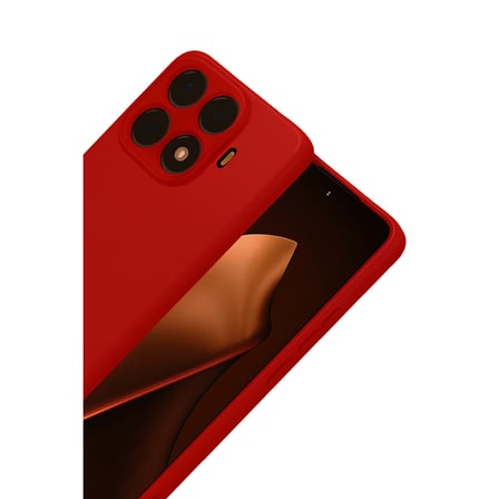 Mi 15T Pro Nano içi Kadife Silikon - Kırmızı