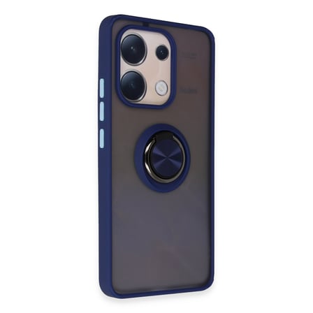 Redmi Note 13 4G Kılıf Montreal Yüzüklü Silikon Kapak - Lacivert