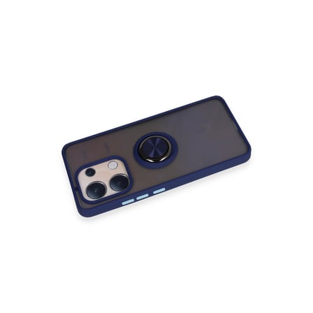 Redmi Note 13 4G Kılıf Montreal Yüzüklü Silikon Kapak - Lacivert