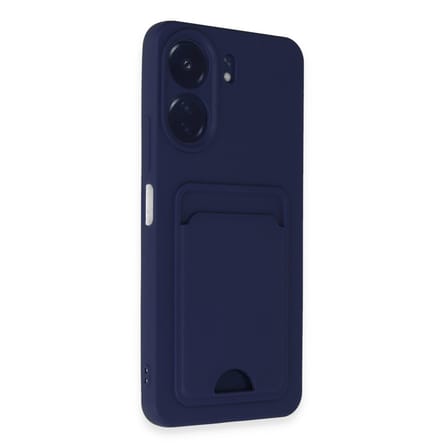 Redmi 13C Kılıf Kelvin Kartvizitli Silikon - Lacivert