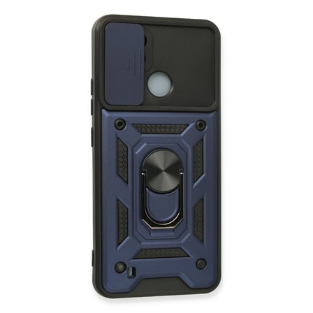 Realme C11 2021 Kılıf Pars Lens Yüzüklü Silikon - Lacivert