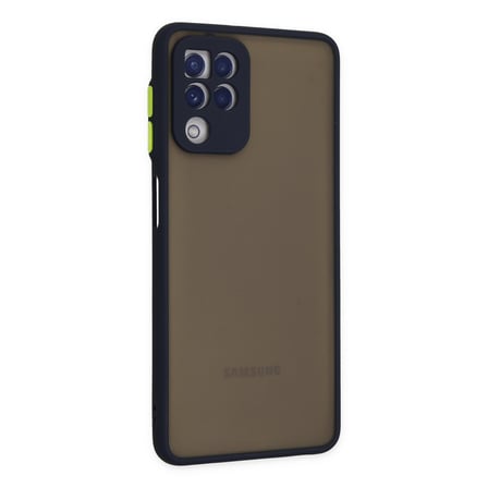 Galaxy A22 Kılıf Montreal Silikon Kapak - Lacivert