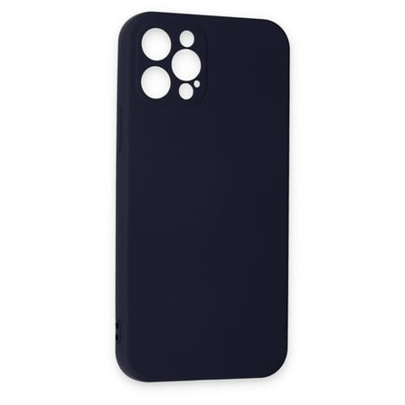 iPhone 12 Pro Max Kılıf Nano içi Kadife Silikon - Lacivert