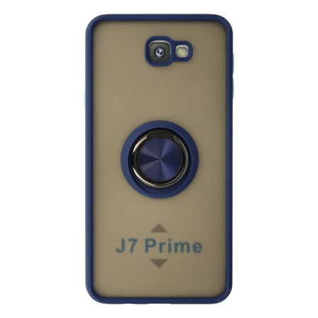 Galaxy J7 Prime Kılıf Montreal Yüzüklü Silikon Kapak - Lacivert
