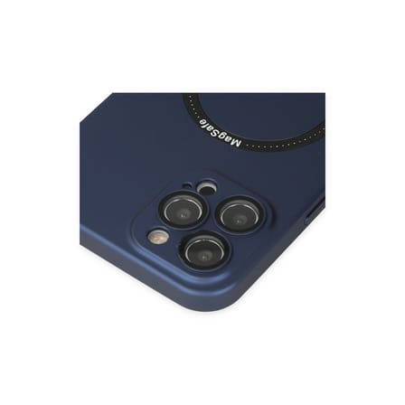 iPhone 12 Pro Kılıf Jack Magneticsafe Lens Silikon - Lacivert