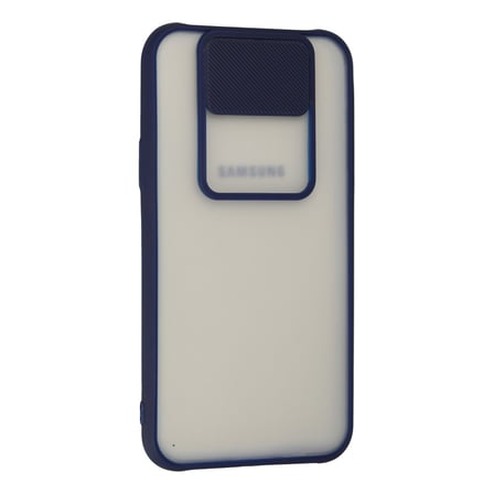Galaxy J7 Kılıf Palm Buzlu Kamera Sürgülü Silikon - Lacivert