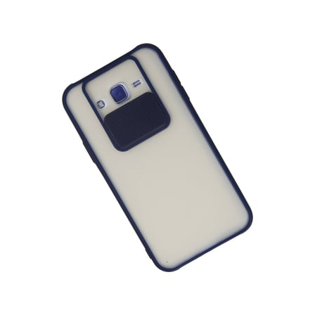 Galaxy J7 Kılıf Palm Buzlu Kamera Sürgülü Silikon - Lacivert