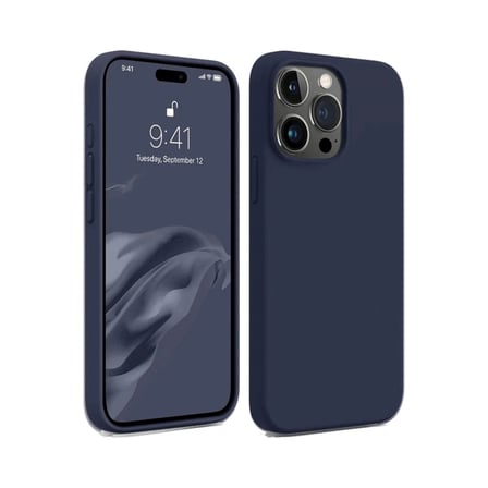 iPhone 15 Pro Max Kılıf First Silikon - Lacivert