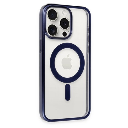 iPhone 15 Pro Kılıf Erozi Magsafe Kapak - Lacivert