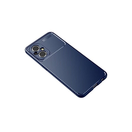Poco M5 Kılıf Auto Focus Karbon Kapak - Lacivert