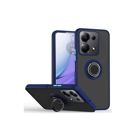 Redmi Note 13 Pro 5G Kılıf Montreal Yüzüklü Silikon Kapak - Lacivert