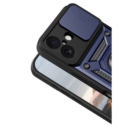 iPhone 17 Pars Lens Yüzüklü Silikon - Lacivert