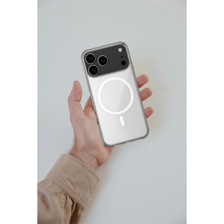 iPhone 17 Pro Max Kılıf Magneticsafe Şeffaf Silikon - Şeffaf