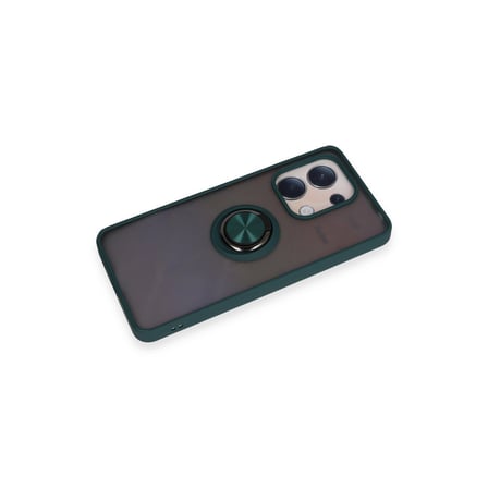Redmi Note 13 4G Kılıf Montreal Yüzüklü Silikon Kapak - Yeşil