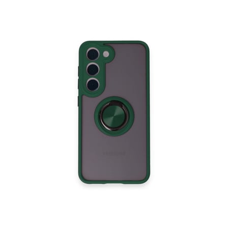 Galaxy M15 Kılıf Montreal Yüzüklü Silikon Kapak - Yeşil