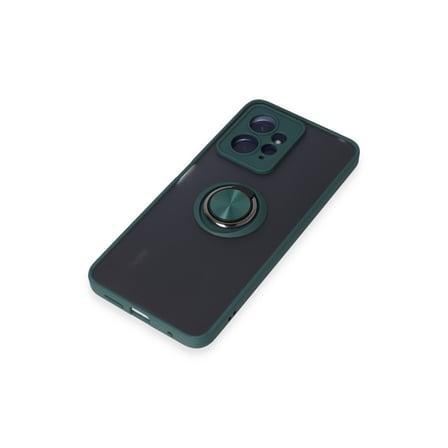 Redmi Note 12 4G Kılıf Montreal Yüzüklü Silikon Kapak - Yeşil