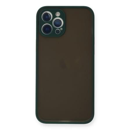 iPhone 12 Pro Max Kılıf Montreal Silikon Kapak - Yeşil