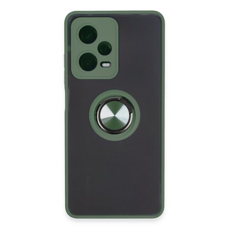 Redmi Note 12 5G Kılıf Montreal Yüzüklü Silikon Kapak - Yeşil