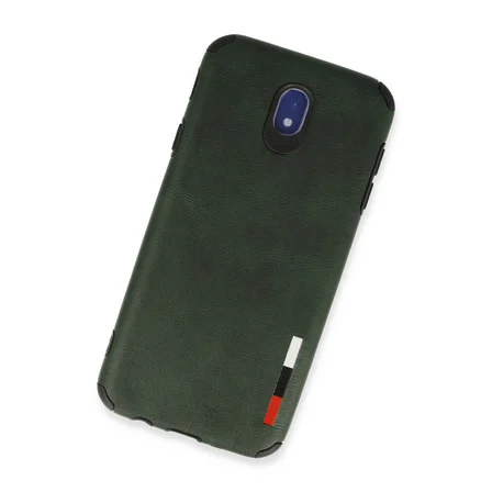Galaxy J7 Pro / J730 Kılıf Loop Deri Silikon - Yeşil