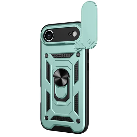 iPhone 17 Air Pars Lens Yüzüklü Silikon - Yeşil