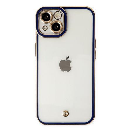 iPhone 14 Plus Kılıf Liva Lens Silikon - Mavi