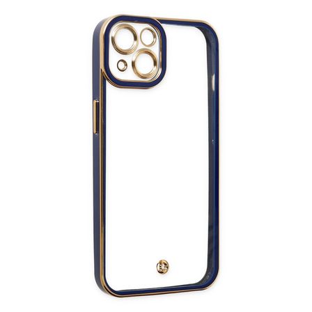 iPhone 14 Plus Kılıf Liva Lens Silikon - Mavi