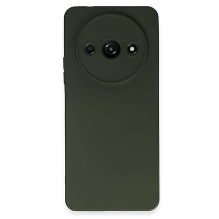 Redmi A3 4G Kılıf Nano içi Kadife Silikon - Koyu Yeşil