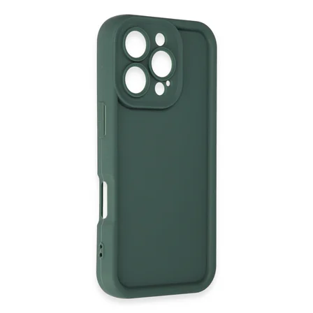 iPhone 16 Pro Kılıf Viera Silikon - Koyu Yeşil