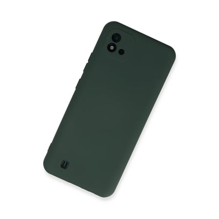 Realme C11 2021 Kılıf Nano içi Kadife Silikon - Koyu Yeşil