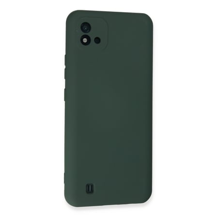 Realme C11 2021 Kılıf Nano içi Kadife Silikon - Koyu Yeşil