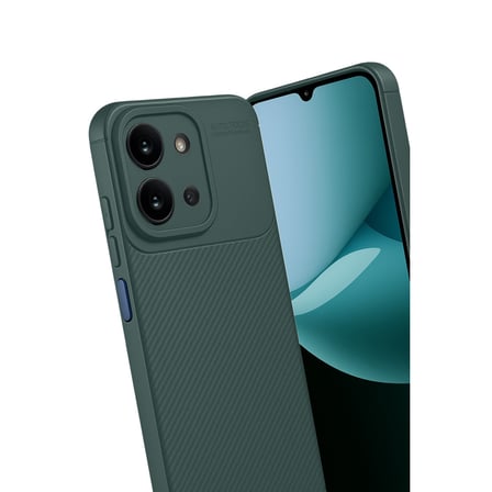 Redmi 15C 4G Auto Focus Karbon Kapak - Koyu Yeşil