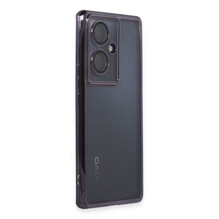 V29 Lite Kılıf Razer Lensli Silikon - Mor