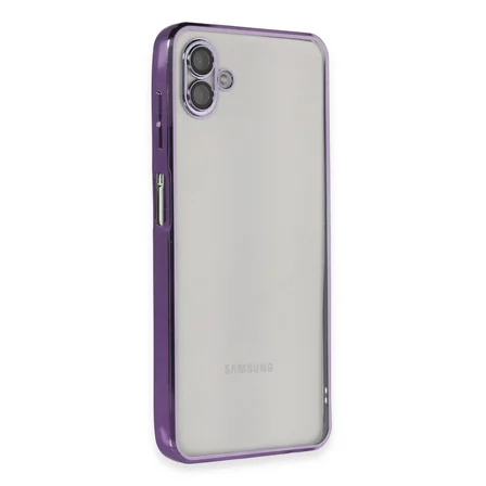 Galaxy A04 Kılıf Razer Lensli Silikon - Mor