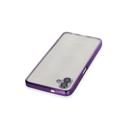 Galaxy A04 Kılıf Razer Lensli Silikon - Mor